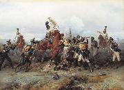Bogdan Villevalde Feat of Cavalry Regiment at the battle of Austerlitz in 1805. oil on canvas